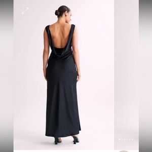 NWT Nadia back cowl satin dress